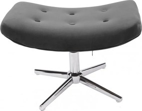 Taburete, suport pentru picioare Lounger, catifea gri A-39513 VC