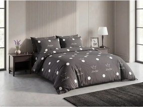 Lenjerie de pat din bumbac gri inchis CROWN Dimensiune lenjerie de pat: 70 x 90 cm | 140 x 200 cm