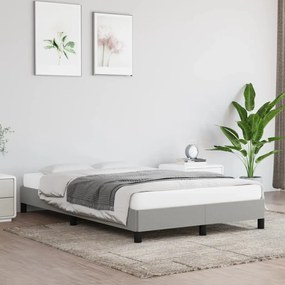 vidaXL Cadru de pat fără saltea, gri deschis, 120x200 cm, textil