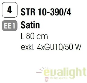 Aplica / Plafoniera cu 4 spoturi directionabile Seba Str 10-390/4 satin OR