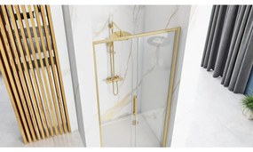 Rea Rapid Slide usi de dus 140 cm culisanta auriu periat sticla transparenta REA-K8591