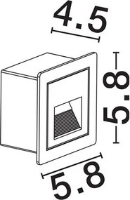 Spot incastrat lumina LED fatade, scari exterior MONO 3W