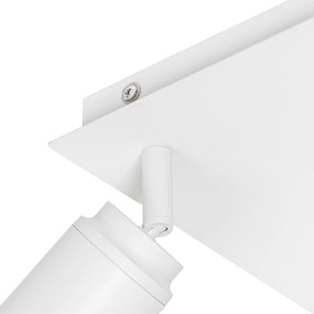 Spotlight inteligent de baie alb pătrat cu 3 lumini IP44 incl. 3 Wifi GU10 50mm - Ducha