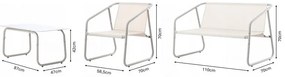 Set mobilier de grădină Leonne (pentru 4 persoane) (bej). 1096323