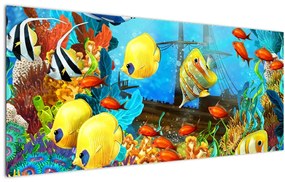 Tablou - Recif de corali colorat (120x50 cm)