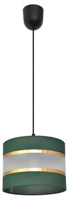 Lustră pe cablu HELEN 1xE27/15W/230V d. 20 cm verde/auriu