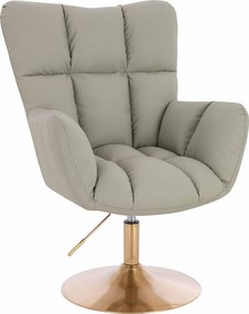 HR650N Scaun Culoare in Piele Ecologica Premium Soft cu Bază Aurie