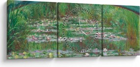 Tablou - Claude Monet, The Japanese Footbridge, reproducere (cu ceas) (90x30 cm)