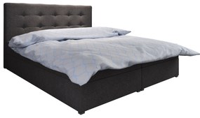 Pat matrimonial Boxspring 140 cm Fade 1 (negru) ( cu saltea și sp. depozitare). 1046473