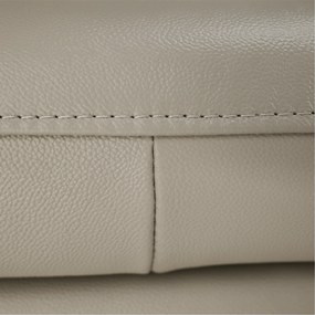 Canapea complet tapiţată cu 4 locuri, piele / piele ecologică gri deschis, LINSY