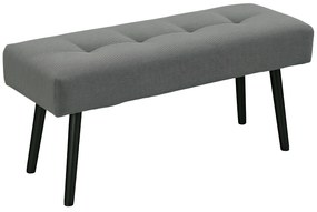 HOMCOM Bancă Tapițată din Catifea cu Șezut Căptușit și Picioare din Oțel, 100x36x45 cm, Gri | Aosom Romania