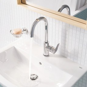 Baterie lavoar Grohe BauEdge, 3/8'', marimea L, monocomanda, pivotanta,  crom - 23760001