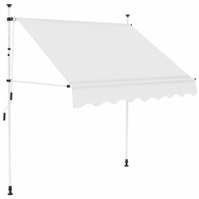 vidaXL Copertină retractabilă manual, crem, 200 cm