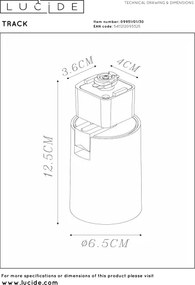 Lucide 09951/01/30 - Spot pentru sistem pe șină TRACK 1xG10/M16/50W/230V