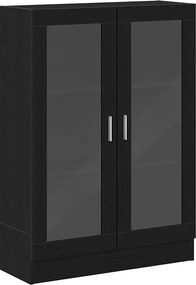 vidaXL Dulap cu cărți stejar negru 82,5x30,5x115 cm lemn prelucrat