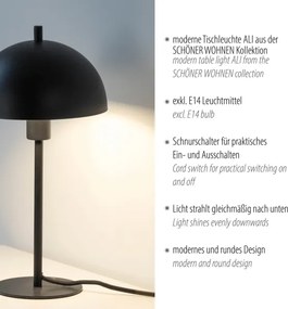 Schöner Wohnen 11726-18 - Lampă de masă ALI, 1xE14/15W/230V, neagră