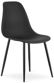 Scaun OSAKA negru cu picioare negre