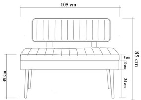 Bancă Vinoretta 1 (Pin atlantic + piatră). 1106598