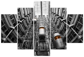 Tablou cu lift în clădire (150x105 cm)