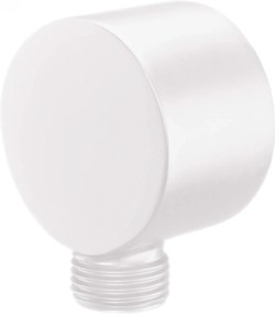 Racord unghiular rotund, pentru furtun de dus, 50x28 mm, alb, Deante Cascada Alb