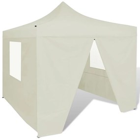 vidaXL 41464 cream foldable tent 3 x 3 m with 4 walls