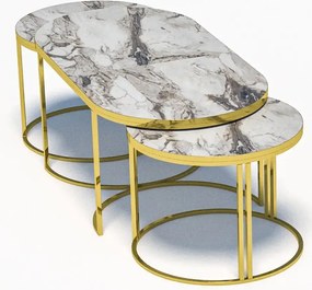 Set masuta de cafea oval Homs 3 buc,seia 440,20337