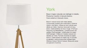 Lampadar, lampa de podea cu trepied YORK PT1 WOOD 089805