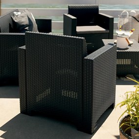 Scaun de grădină din plastic Nero, grafit