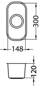 Chiuveta bucatarie mica culoare cupru Alveus Monarch Variant 110 Cupru