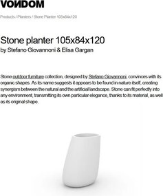 Ghiveci plante, flori design decorativ modern pentru amenajari interioare si exterioare, STONE PLANTER 55011R Vondom