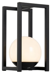 Set de 2 lămpi de masă de exterior negre cu touch reîncărcabile - Nowi