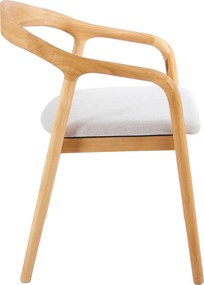 Scaun, lemn masiv, natural/gri, TOROL