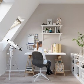 Veioză albă din metal (înălțime 43 cm) Etna – Sollux