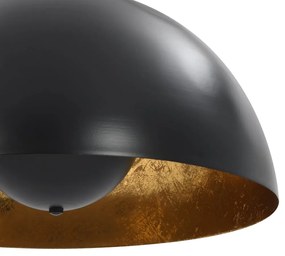 Lustre, 2 buc., negru si auriu, semisferic, 40 cm, E27 40 cm, 2, 40 cm