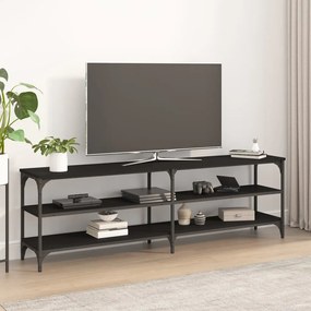 Comoda TV, negru, 160x30x50 cm, lemn prelucrat