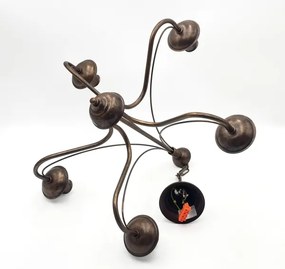 Candelabru ANTON cu lanț, 5 x E14 / 15W / 230V, bronz