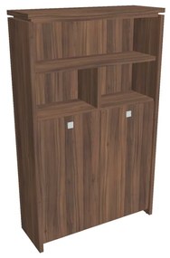 Dulap înalt pentru haine Verno 128 x 46 x 210 cm, cu rafturi, nuc