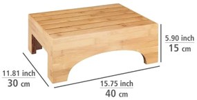 WENKO 24870100 - Taburet BAMBUSA 40x30 cm, maro