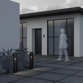 Stalp LED design modern IP54 Porte H-68cm lemn inchis