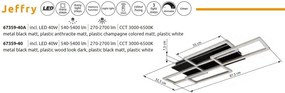 Plafoniera LED CCT cu telecomanda JEFFRY antracit 67359-40A GL