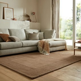 Covor maro din lână 120x170 cm – Flair Rugs