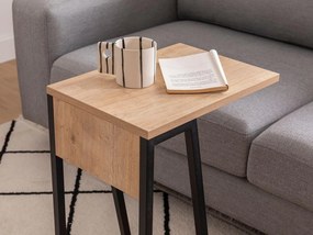 Măsuță laterală Nidupe 3 (stejar zafir + negru) . 1094760