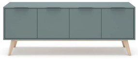 Comodă TV verde prăfuit 140x53x40 cm Pisco – Marckeric