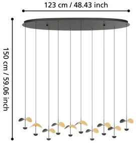 Lustră LED dimabilă pe cablu Eglo 390342 DRACERA 10xLED/2,3W/230V 3000K