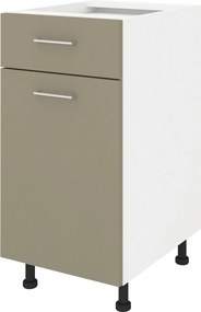 Corp Baza Lecce, 1 Sertar, 1 Usa, Taupe/Alb, 40 x 50 x 80 cm