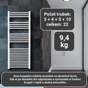 AQUAMARIN Radiator vertical pentru baie, 1400 x 600 mm