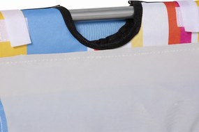 Outsunny Set 2 Șezlonguri de Plajă cu Spătar Reglabil pe 5 Niveluri, Tetieră și Geantă de Transport, 124x53x35-45 cm, Multicolor | Aosom Romania