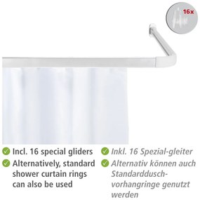 Bară pentru perdea de duș albă Era – Wenko