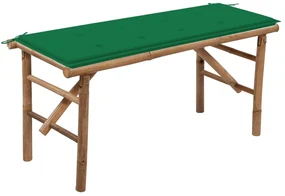 3063854 vidaXL Bancă de grădină pliabilă cu pernă, 118 cm, bambus