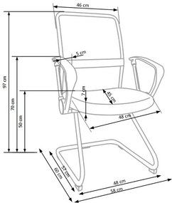 Scaun de birou Vire Skid negru H97 cm